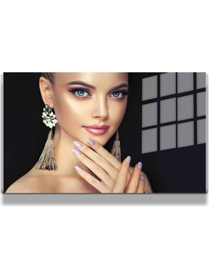 Marsilyan Creative Fashion 3d Dekoratif Baskı Yatay Cam Tablo 01