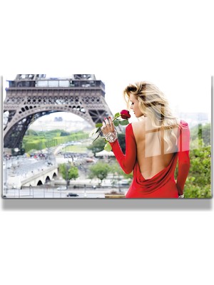 Marsilyan Creative Fashion 3d Dekoratif Baskı Yatay Cam Tablo 01