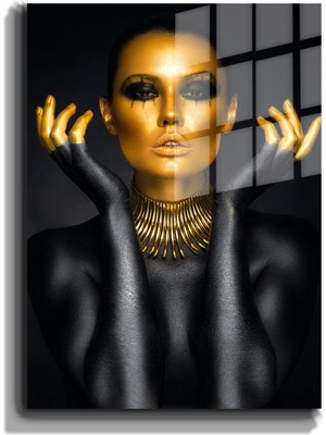 Marsilyan Creative Fashion 3d Dekoratif Baskı Cam Tablo 01