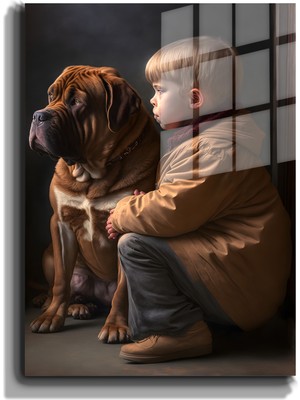 Marsilyan Eğlenceli Hayvanlar, Yapay Zeka Destekli, 3d Dekoratif Baskı Cam Tablo 287