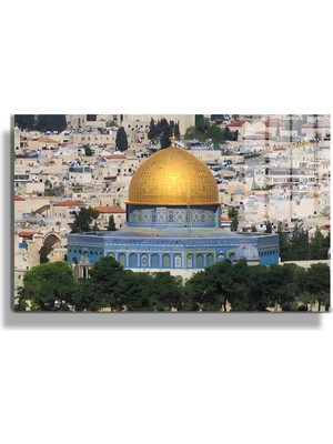 Marsilyan Creative Fashion 3d Dekoratif Baskı Yatay Cam Tablo 01