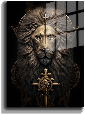 Marsilyan Eğlenceli Hayvanlar, Yapay Zeka Destekli, 3d Dekoratif Baskı Cam Tablo 299