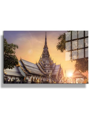 Marsilyan Şehirler Ve Manzaralar, Yapay Zeka Destekli, 3d Dekoratif Baskı Yatay Cam Tablo 60