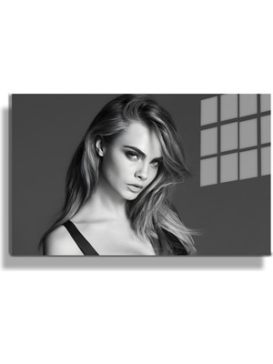 Marsilyan Creative Fashion 3d Dekoratif Baskı Yatay Cam Tablo 01