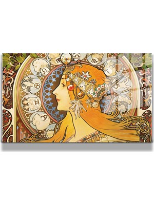 Marsilyan Creative Fashion 3d Dekoratif Baskı Yatay Cam Tablo 01