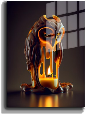 Marsilyan Eğlenceli Hayvanlar, Yapay Zeka Destekli, 3D Dekoratif Baskı Cam Tablo 161