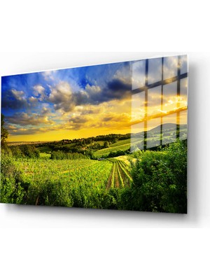 Marsilyan Dekoratif Doğa, Manzara Cam Tablolar, 3D Dekoratif Baskı 153