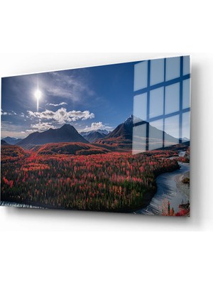 Marsilyan Dekoratif Doğa, Manzara Cam Tablolar, 3D Dekoratif Baskı 384