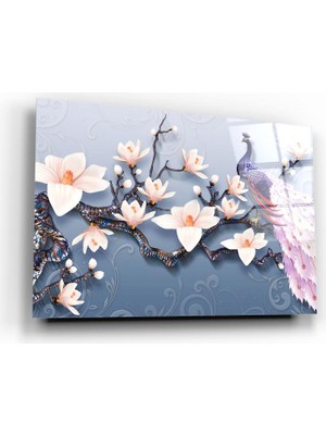 Marsilyan Çiçekler Cam Tablo | Hediyelik, Dekoratif, Ofis, Mutfak