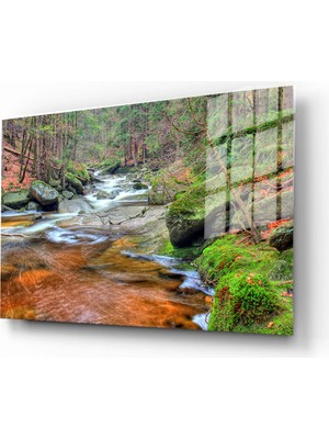 Marsilyan Dekoratif Doğa, Manzara Cam Tablolar, 3D Dekoratif Baskı 75