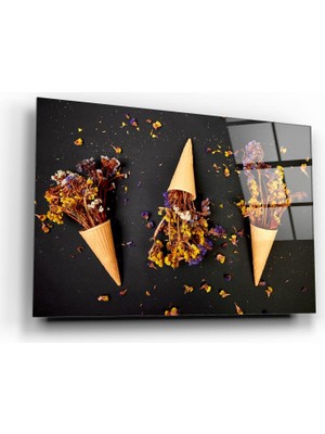 Marsilyan Çiçek Cam Tablo | Hediyelik, Dekoratif, Ofis, Mutfak