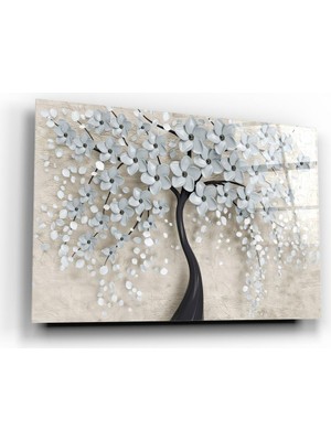 Marsilyan Çiçekler Cam Tablo | Hediyelik, Dekoratif, Ofis, Mutfak