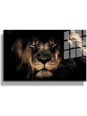 Marsilyan Eğlenceli Hayvanlar, Yapay Zeka Destekli, 3D Dekoratif Baskı Yatay Cam Tablo 572