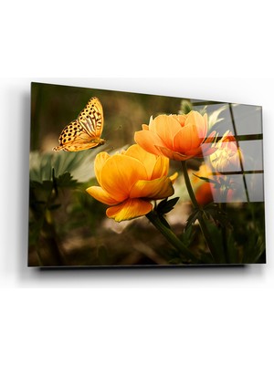 Marsilyan Çiçek Cam Tablo | Hediyelik, Dekoratif, Ofis, Mutfak