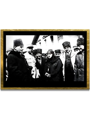 Marsilyan Yapay Zeka ile Yenilenmiş Atatürk Fotoğrafları Siyah Beyaz Cam Tablo, 3D Dekoratif Baskı 441