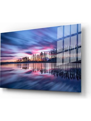 Marsilyan Dekoratif Doğa, Manzara Cam Tablolar, 3D Dekoratif Baskı 214