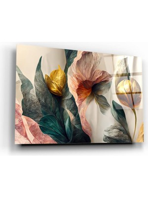 Marsilyan Çiçekler Cam Tablo | Hediyelik, Dekoratif, Ofis, Mutfak