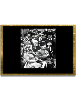 Marsilyan Yapay Zeka ile Yenilenmiş Atatürk Fotoğrafları Siyah Beyaz Cam Tablo, 3D Dekoratif Baskı 223