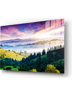 Marsilyan Dekoratif Doğa, Manzara Cam Tablolar, 3D Dekoratif Baskı 129