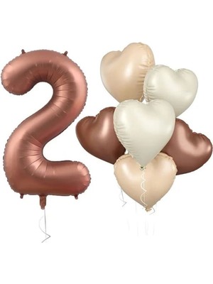 Düvenci Ticaret Karamel Renk Yaş Balon Set