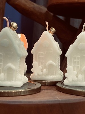 Mumias Candle Yılbaşı Temalı 3'Lü Noel Evi Dekoratif Mum Seti