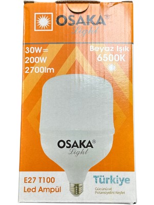 Osaka 30W (200W) 6500K (Beyaz Işık) E27 Duylu LED Torch Ampul (4 Adet)