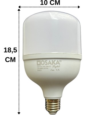 Osaka 30W (200W) 6500K (Beyaz Işık) E27 Duylu LED Torch Ampul (4 Adet)