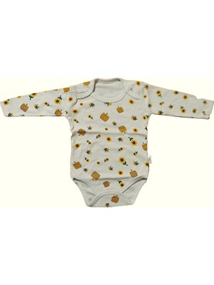 Milays Baby Arı Desen Çocuk Çocuk Body Ikili Set. (. 1-3-6-9 Ay)(1- 1,5 -2 -3  Yaş)   Pamuk