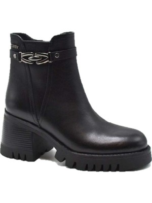 Venüs 2450902 Siyah Deri Bot