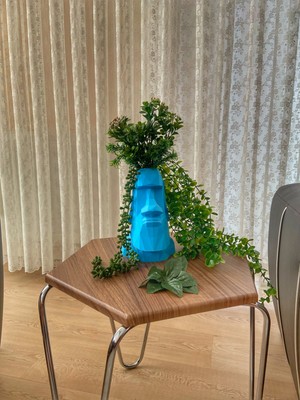 Dekoratif Taş Surat Saksı 25CM