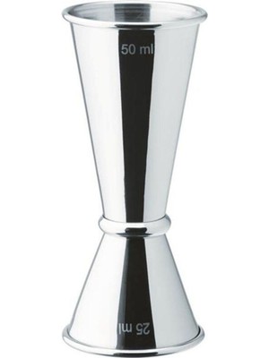 TeknoTrust Çift Taraflı Kokteyl Ölçek, 2.5/5-25/50 ml, Çizgili, Ölçü Kabı
