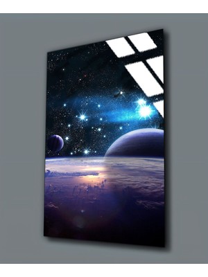Harikabirev Kırılmaz Cam (Temperli) Uzay Manzara Tablosu 03