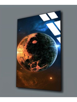 Harikabirev Kırılmaz Cam (Temperli) Uzay Manzara Tablosu 06