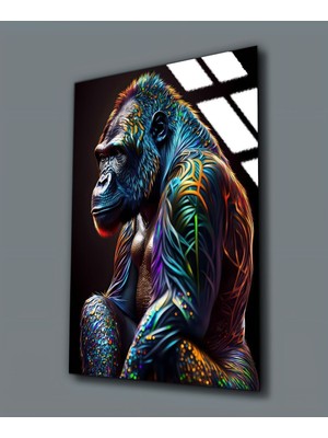 Harikabirev Kırılmaz Cam (Temperli) Goril Desenli Tablo 01