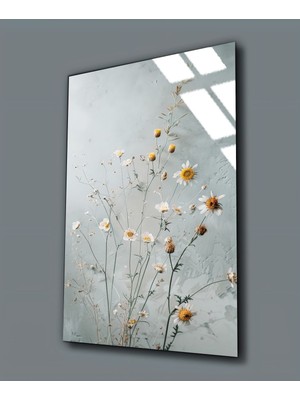 Harikabirev Kırılmaz Cam (Temperli) Soft Renkler Çiçek Tablosu 05