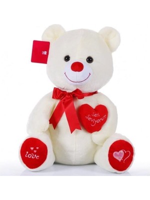 Kalpli Ayıcık 50 cm Krem
