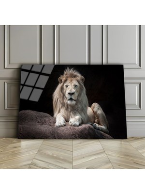 Harikabirev Kırılmaz Cam (Temperli) Aslan Tablosu 06