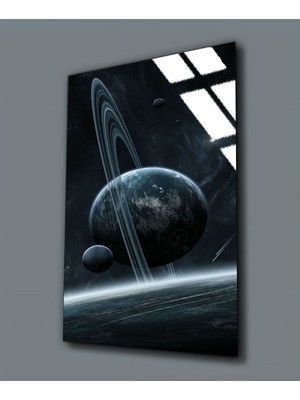 Harikabirev Kırılmaz Cam (Temperli) Saturn Tablosu 02