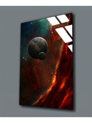 Harikabirev Kırılmaz Cam (Temperli) Uzay Manzara Tablosu 05