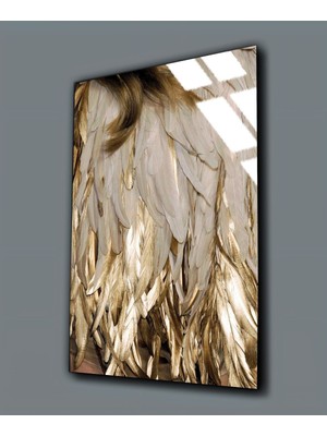 Harikabirev Kırılmaz Cam (Temperli)  Gold Kuş Tüyü Tablo 01