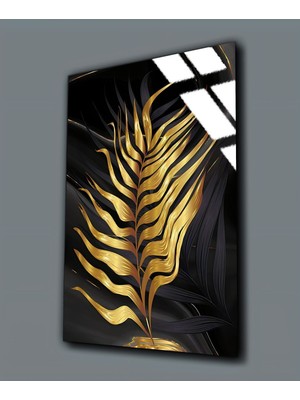 Harikabirev Kırılmaz Cam (Temperli)  Gold Yaprak Tablosu 03