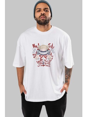 ankhisesHimiko Toga 1 Anime Ön Baskılı Beyaz Oversize T-Shirt Erkek Kadın