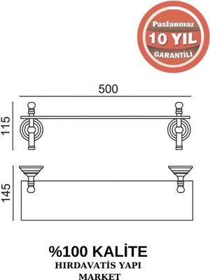 Çelik Banyo Paslanmaz Pirinç Ottoman Etajer