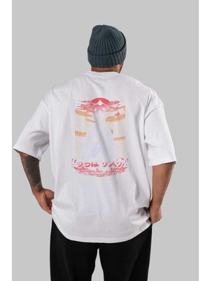 ankhisesNaruto Sasuke Uchıha 1 Anime Arka Baskılı Beyaz Oversize T-Shirt  Pamuk Erkek Kadın