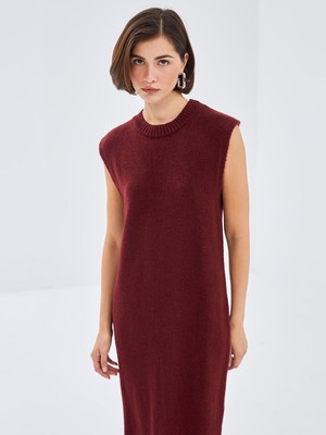 Bisiklet Yaka Kadın Triko Elbise