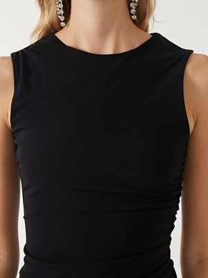 Bisiklet Yaka Kadın Bodycon Elbise