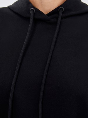Kapüşonlu Oversize Kadın Sweatshirt Elbise