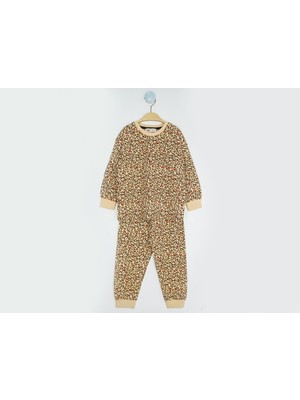 Little Pumpkin Kız Cocuk Kalpli Pijama Takımı