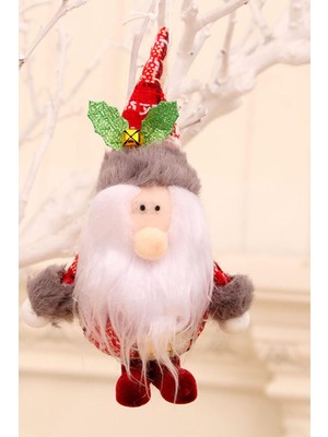 Yılbaşı Çam Ağacı Süsü Noel Baba Ayaklı Dekor Süs 17 cm