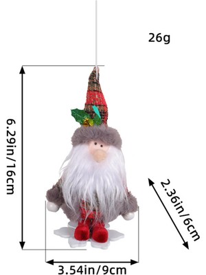 Yılbaşı Çam Ağacı Süsü Noel Baba Ayaklı Dekor Süs 17 cm